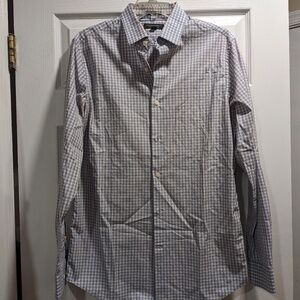 Banana Republic Blue and Yellow Button Down Shirt men's size medium